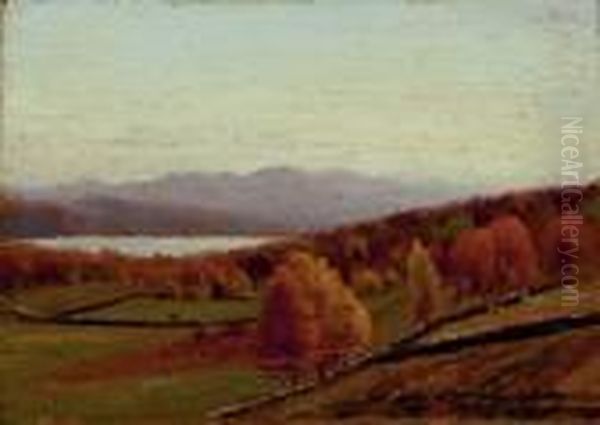 At Milton On Hudson Oil Painting by John Bunyan Bristol