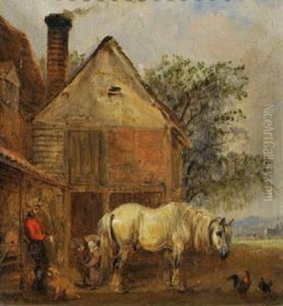 The Farrier Oil Painting by Edmund Bristow