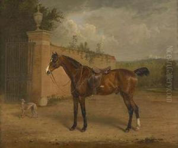 Hunter In Windsor Park Oil Painting by Edmund Bristow