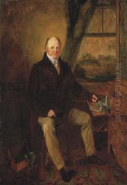 Portrait Of Isaac Manning Oil Painting by Edmund Bristow