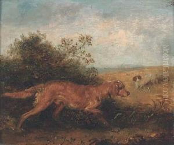 Gundogs Oil Painting by Edmund Bristow