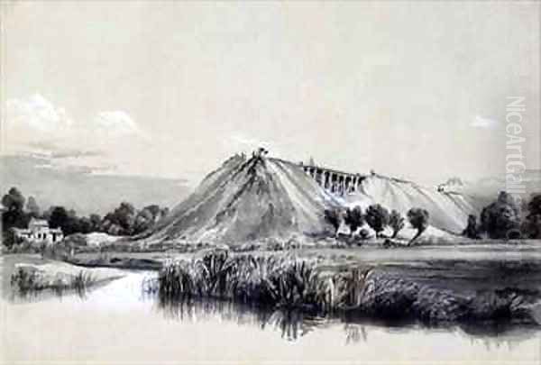 Making the Embankment at Wolverton Oil Painting by John Cooke Bourne