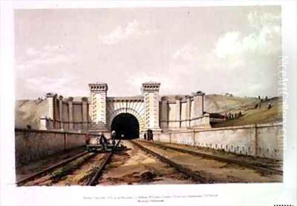 Primrose Hill Tunnel Oil Painting by John Cooke Bourne