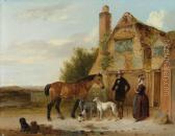 Setting Off For The Morning Ride Oil Painting by Edmund Bristow