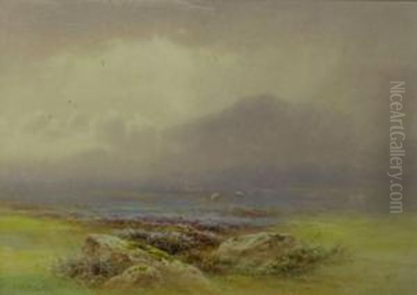 September Showers, Brendanmoor, Exmoor Oil Painting by Charles Edward Snr Brittan