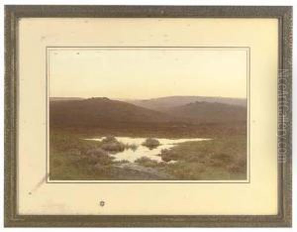 Evening Near Princetown, Devon Oil Painting by Charles Edward Snr Brittan