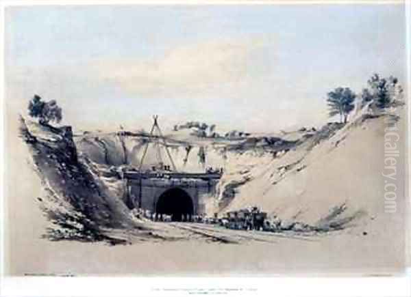 Watford Tunnel, Hertfordshire Oil Painting by John Cooke Bourne