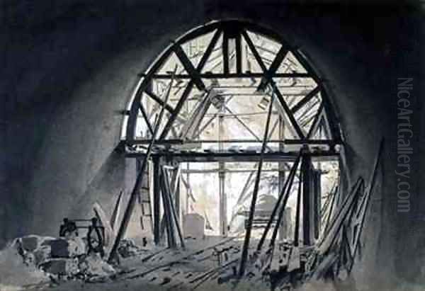 North Church Tunnel Oil Painting by John Cooke Bourne