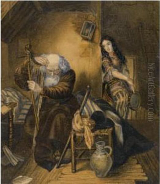 Scene From Willhelm Meister's Apprenticeship Oil Painting by Karl Brulloff