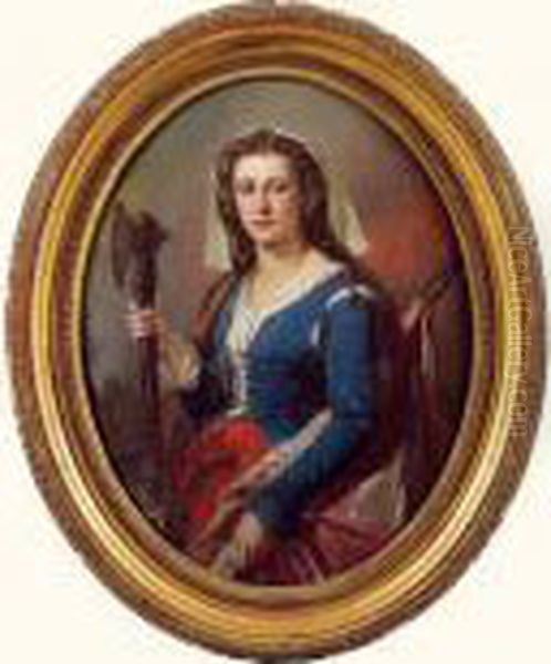 Jeanne Hachette Oil Painting by Constant Joseph Brochart