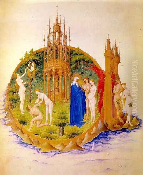 The Fall and the Expulsion from Paradise Oil Painting by Limbourg Brothers