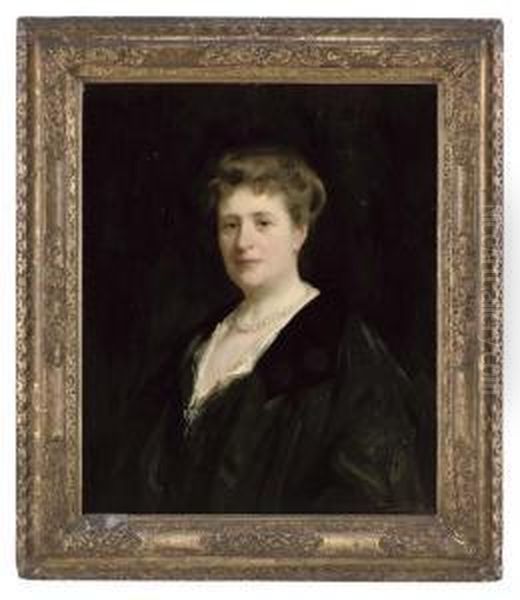 Portrait Of A Gentleman Oil Painting by Charles Edmund Brock