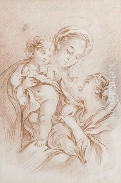 The Virgin and Child with Saint Catherine Oil Painting by Francois Boucher