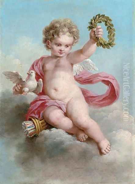 A putto Oil Painting by Francois Boucher