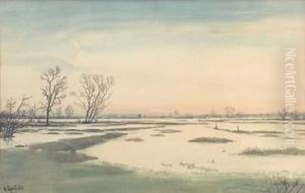 Paysage D'hiver Oil Painting by Isaak Israilevich Brodsky