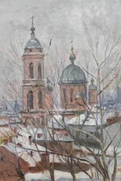 Church. Oil Painting by Isaak Israilevich Brodsky