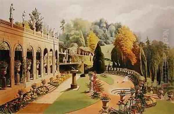 Alton Gardens Oil Painting by E. Adveno Brooke