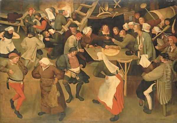 The Wedding Dance in the Barn Oil Painting by Pieter The Younger Brueghel