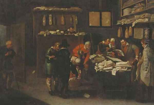 Rent Day Oil Painting by Pieter The Younger Brueghel