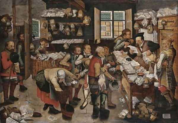 The collector of tithes 2 Oil Painting by Pieter The Younger Brueghel