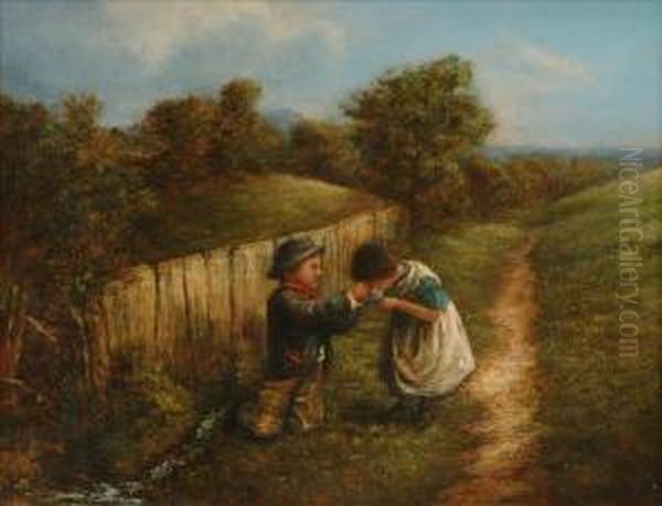 Children Oil Painting by William Bromley