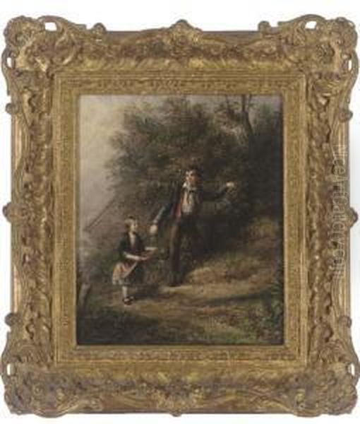 Berry Picking Oil Painting by William Bromley