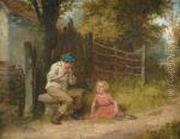 The Pennywhistle Oil Painting by William Bromley