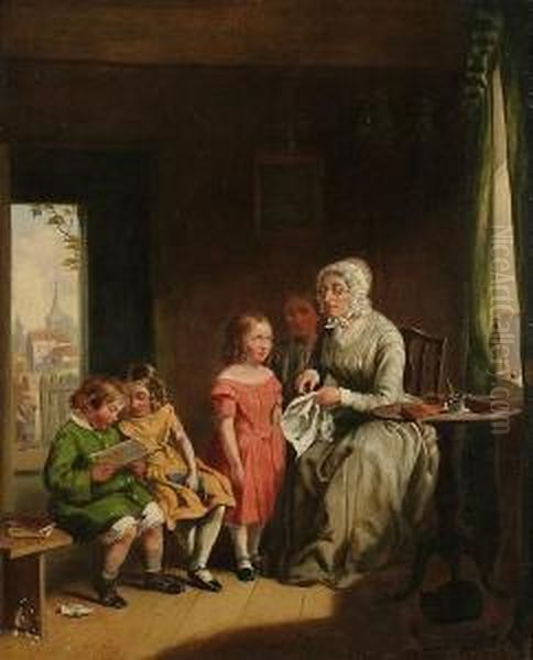 The Lesson Oil Painting by Valentin Walter Bromley