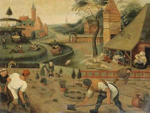 An allegory of spring Oil Painting by Pieter The Younger Brueghel