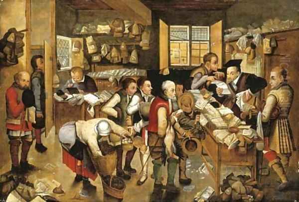 The collector of tithes Oil Painting by Pieter The Younger Brueghel