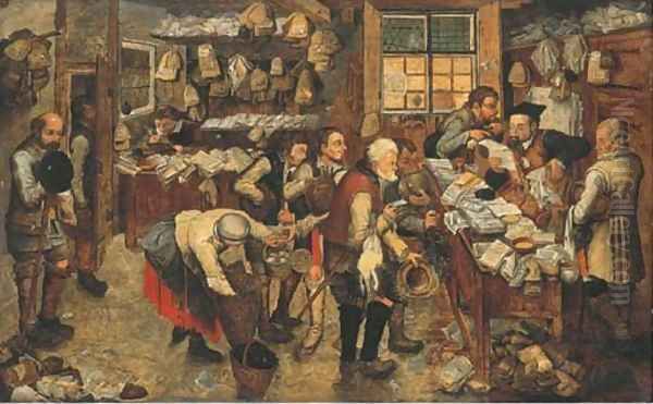 The Payment of the Tithes Oil Painting by Pieter The Younger Brueghel