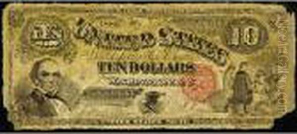 Ten Dollar Bill Oil Painting by Nicholas Alden Brooks