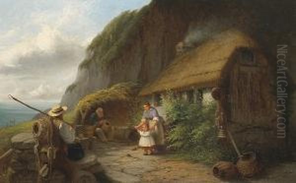 A Father's Welcome Oil Painting by Thomas Brooks