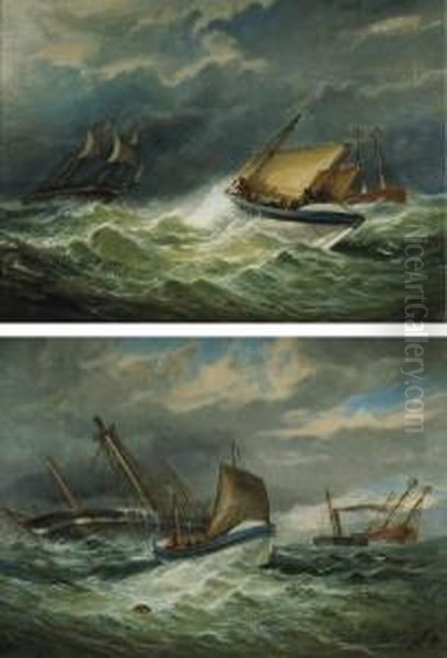 The Rescue Oil Painting by William Broome Of Ramsgate