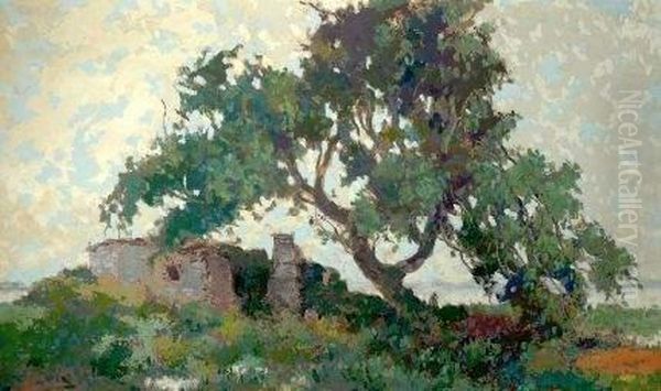 Paysage Et Ruines Oil Painting by Eugene Brouillard