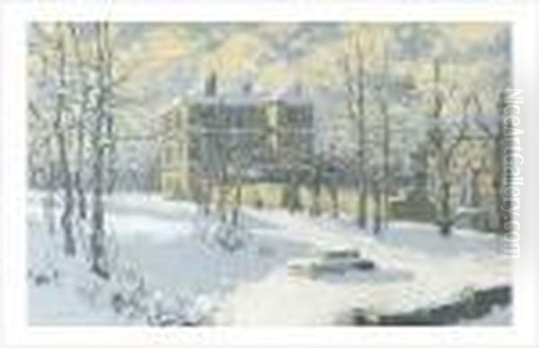 Neige Sur La Croix Rousse Oil Painting by Eugene Brouillard