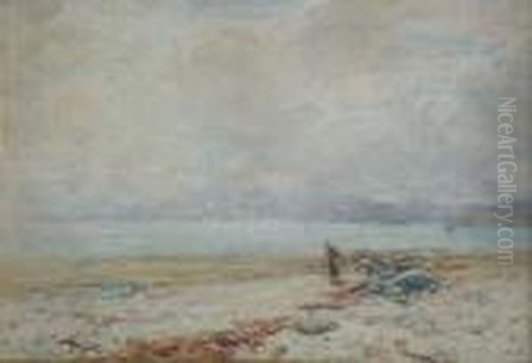 Arran From Ettrick Bay Oil Painting by Alexander Kellock Brown