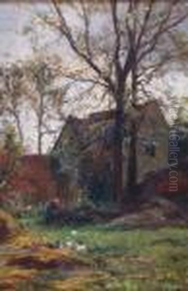 Gathering Firewood Oil Painting by Alexander Kellock Brown