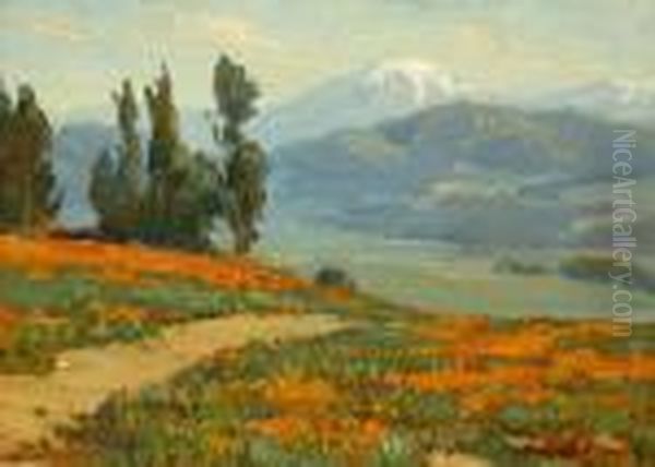 Golden Poppies Oil Painting by Benjamin Chambers Brown