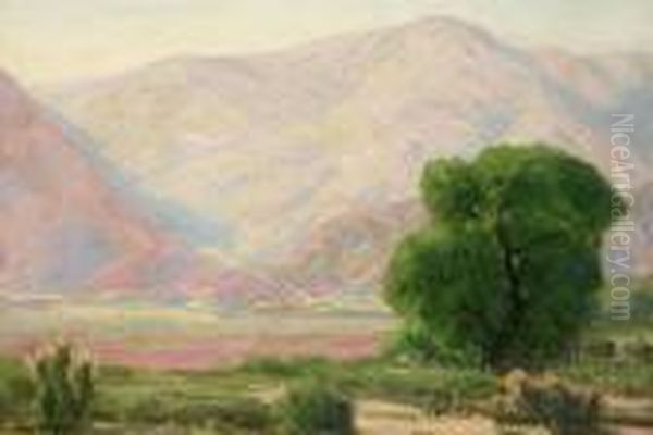 San Gabriel Mountains Landscape Oil Painting by Benjamin Chambers Brown