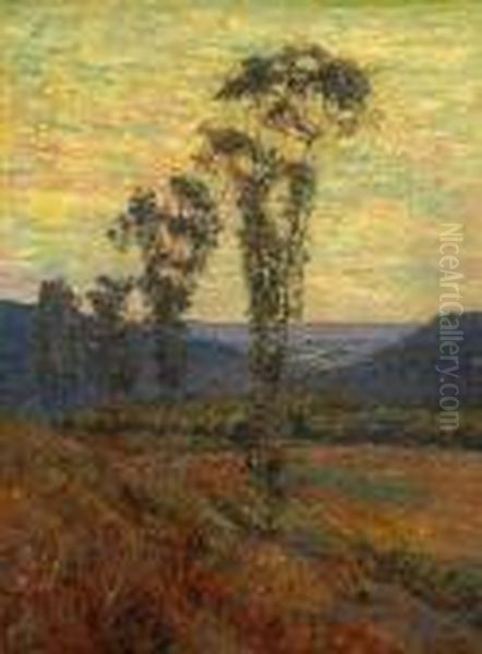 Summer Sunset And Eucalyptus Oil Painting by Benjamin Chambers Brown