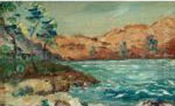 Coastal Scene Oil Painting by Benjamin Chambers Brown