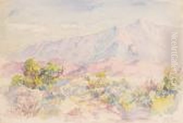 Lone Pine; North Of Lone Pine, 1925 (a Pair) Oil Painting by Benjamin Chambers Brown