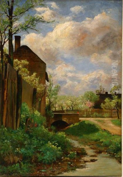 The Old Mill Oil Painting by George Loring Brown