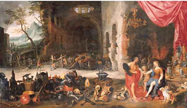 Venus at the Forge of Vulcan Oil Painting by Jan Brueghel the Younger