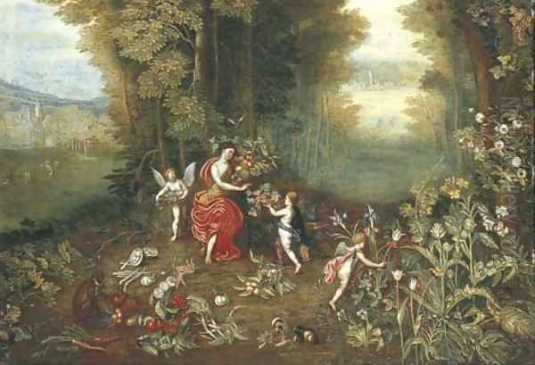 An Allegory of Earth 3 Oil Painting by Jan Brueghel the Younger