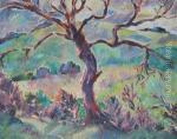 Pastoral Landscape Oil Painting by James Brown