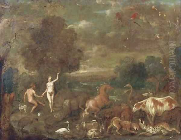 The Garden of Eden Oil Painting by Jan Brueghel the Younger