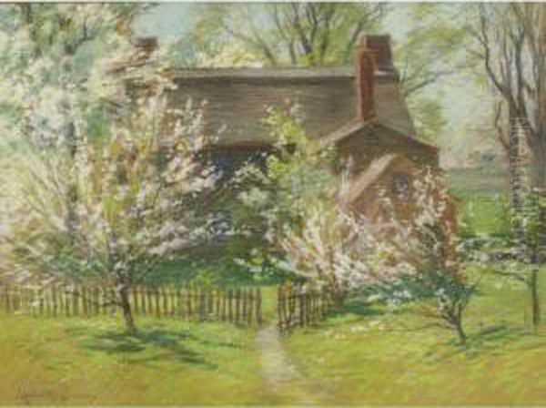 Cottage In Spring Oil Painting by John Appleton Brown