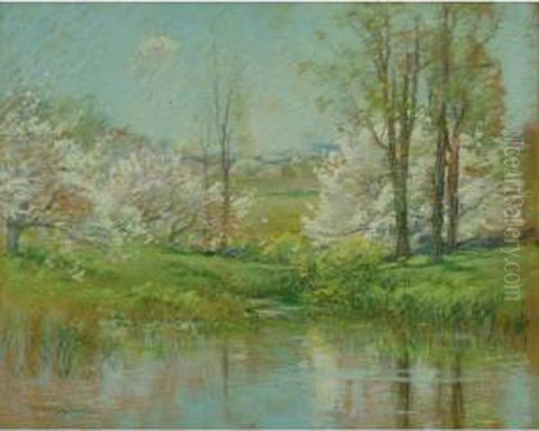 Spring Landscape Oil Painting by John Appleton Brown